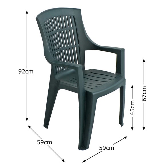 Tivoli 2 Seater Green Bistro Set with Parma Chairs