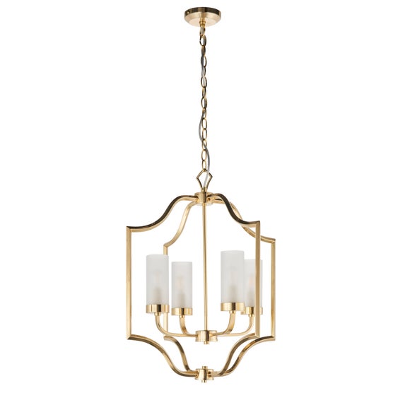 Vogue Edrea Brass 4 Light Ceiling Light