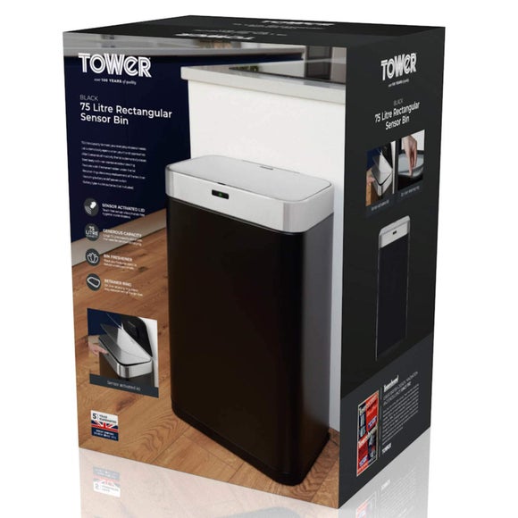 Tower 75L Rectangular Sensor Bin, product image 16