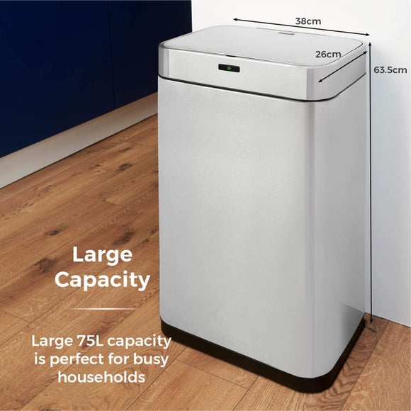 Tower 75L Rectangular Sensor Bin, product image 20