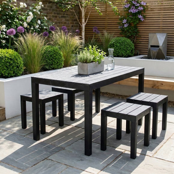 Trabella Roma 4 Seater Bench Rectangular Dining Set, product image 1