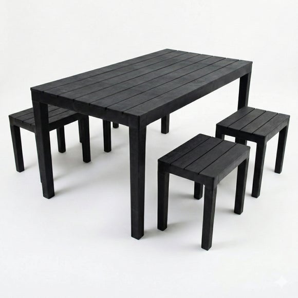 Trabella Roma 4 Seater Bench Rectangular Dining Set, product image 2