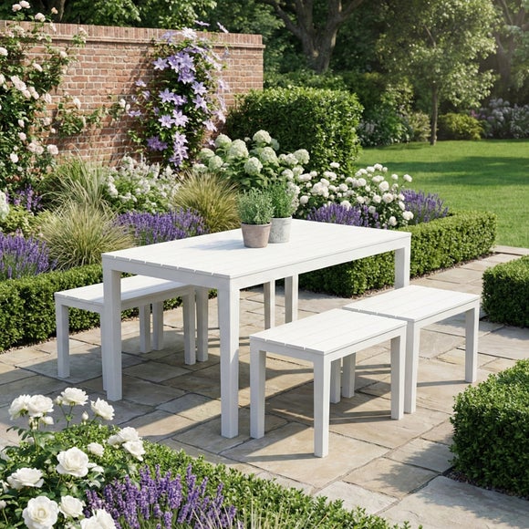 Trabella Roma 4 Seater Bench Rectangular Dining Set, product image 9