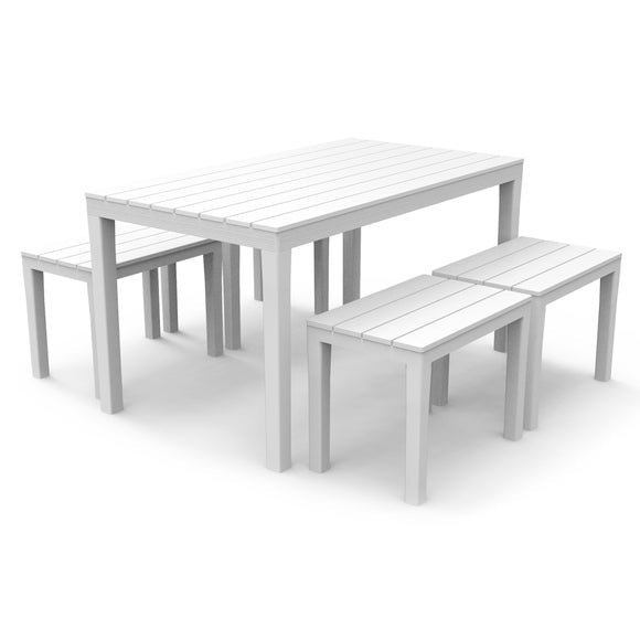 Trabella Roma 4 Seater Bench Rectangular Dining Set, product image 10