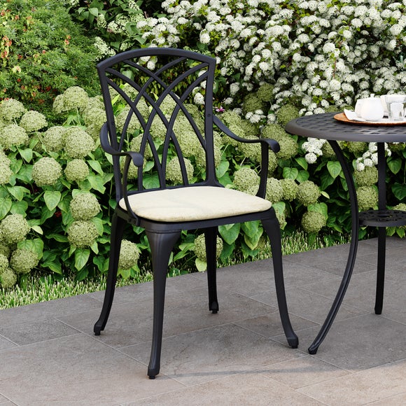 Cast Aluminium 2 Seater Black Bistro Set