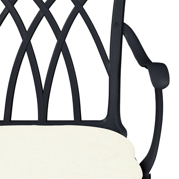 Cast Aluminium 2 Seater Black Bistro Set