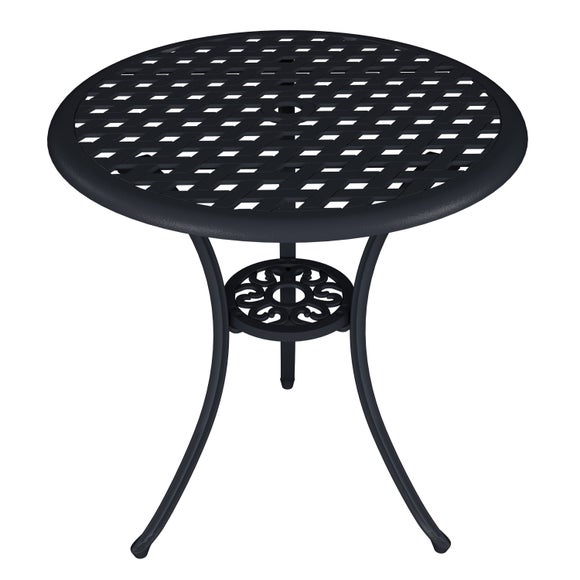 Cast Aluminium 2 Seater Black Bistro Set