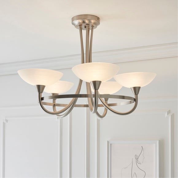 Vogue Cagney 5 Light Semi Flush Ceiling Light, product image 1