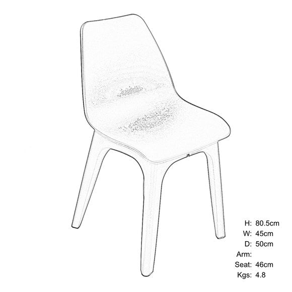 Eolo Pack of 2 Matte Chairs, product image 9
