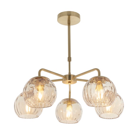 Vogue Arkoma Glass 5 Light Chandelier