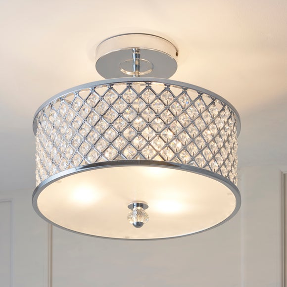 Vogue Hudson 3 Light Semi Flush Ceiling Light, product image 1