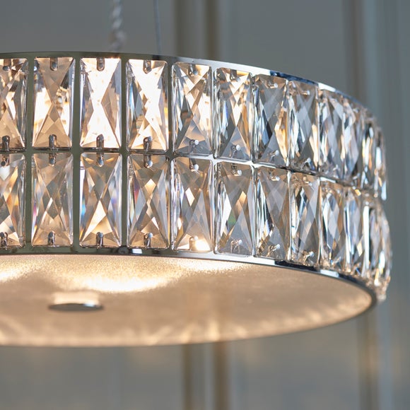 Vogue Crystal Armoury Integrated LED Hoop Ceiling Light