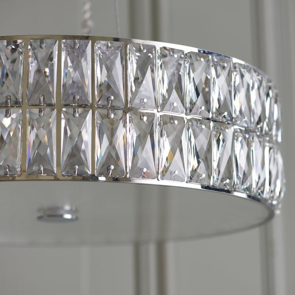 Vogue Crystal Armoury Integrated LED Hoop Ceiling Light