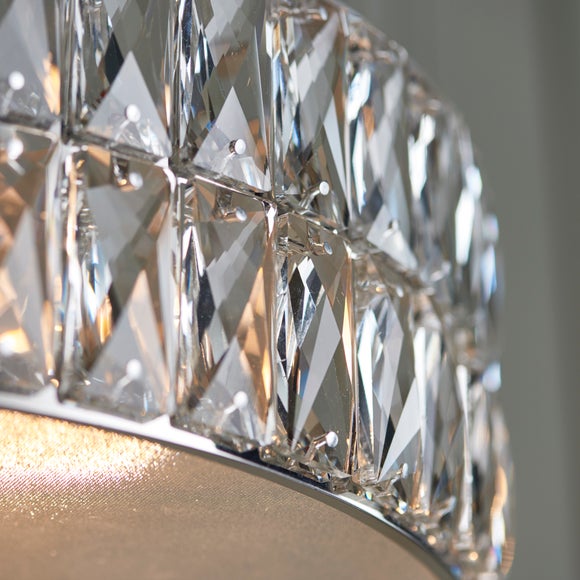 Vogue Crystal Armoury Integrated LED Hoop Ceiling Light
