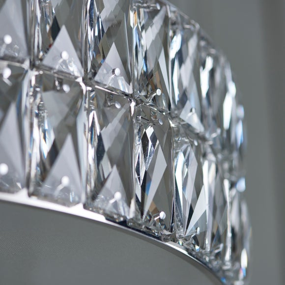Vogue Crystal Armoury Integrated LED Hoop Ceiling Light