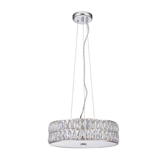 Vogue Crystal Armoury Integrated LED Hoop Ceiling Light