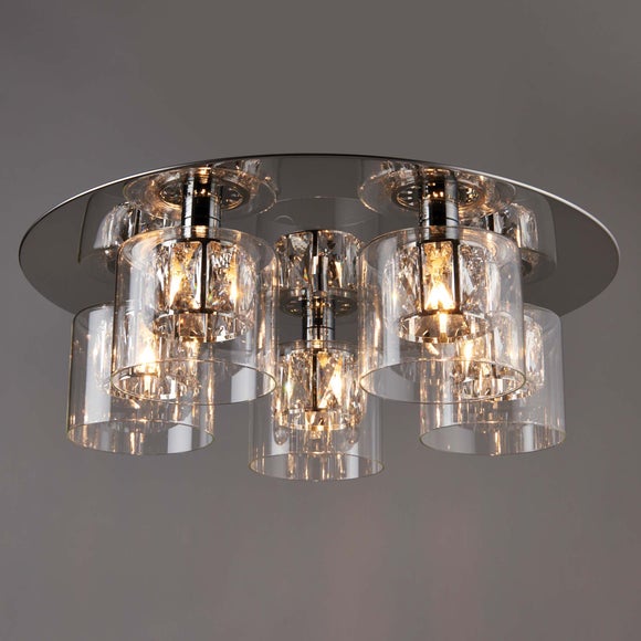 Vogue Armoury 5 Light Flush Ceiling Light