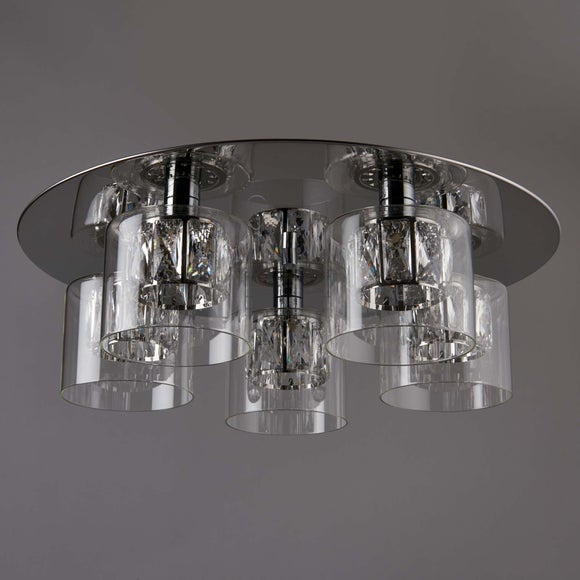 Vogue Armoury 5 Light Flush Ceiling Light