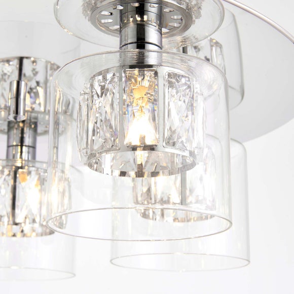 Vogue Armoury 5 Light Flush Ceiling Light