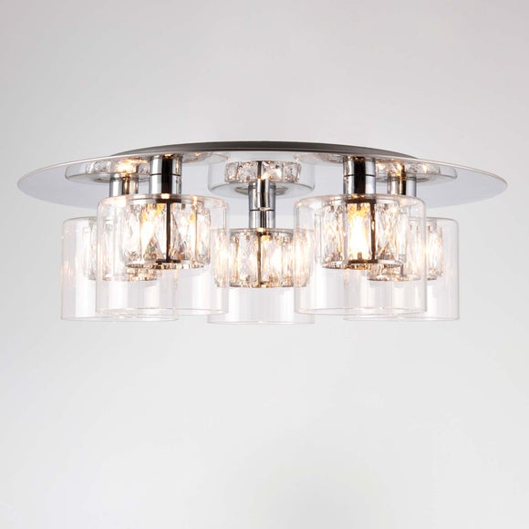 Vogue Armoury 5 Light Flush Ceiling Light