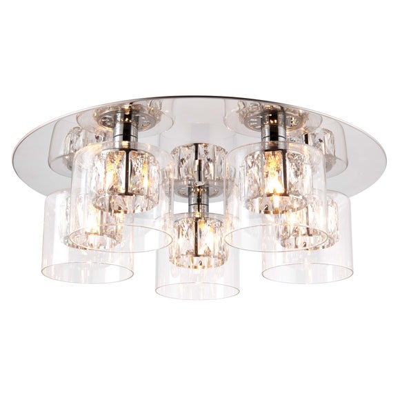 Vogue Armoury 5 Light Flush Ceiling Light