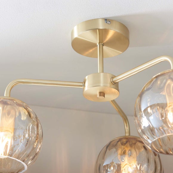 Vogue Arkoma 3 Light Semi Flush Ceiling Light
