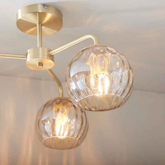 Vogue Arkoma 3 Light Semi Flush Ceiling Light