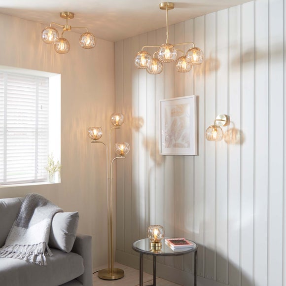 Vogue Arkoma 3 Light Semi Flush Ceiling Light