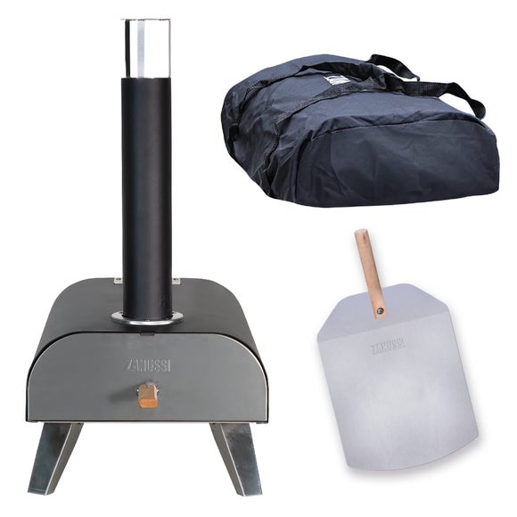 Zanussi Wood Pellet Pizza Oven with Paddle & Cover