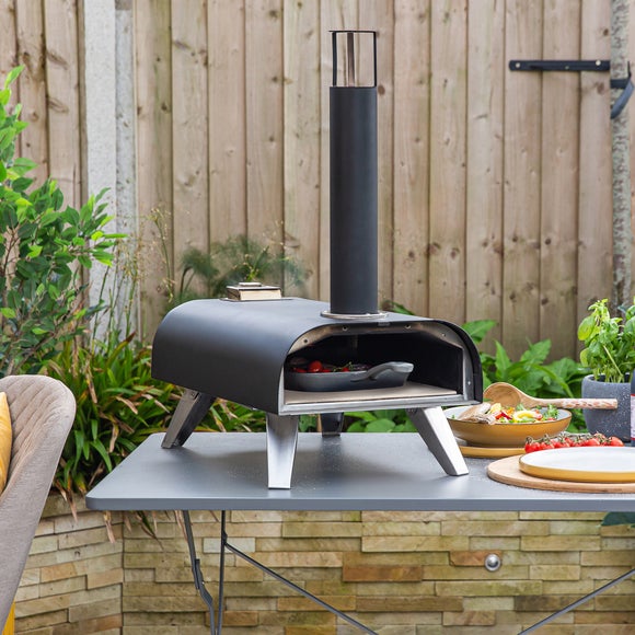 Zanussi Wood Pellet Pizza Oven with Paddle & Cover