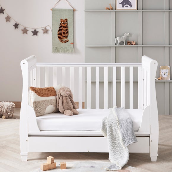 Babymore Eva Sleigh Cot Bed with Drawer, product image 12