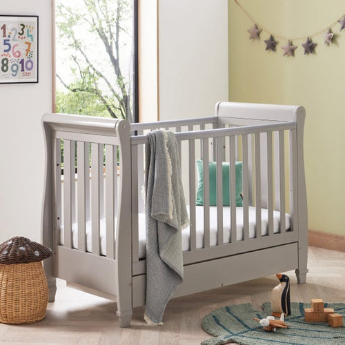 Babymore Eva Sleigh Cot Bed with Drawer, product image 1
