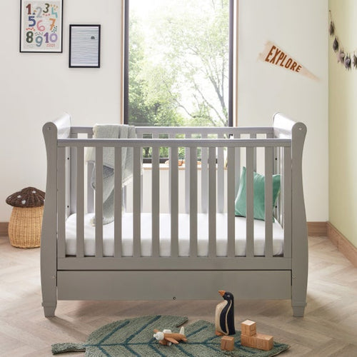 Babymore Eva Sleigh Cot Bed with Drawer, product image 2