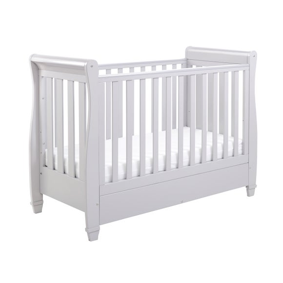 Babymore Eva Sleigh Cot Bed with Drawer, product image 4