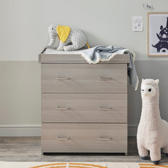 Babymore Caro 3 Drawer Chest & Changing Unit, product image 1