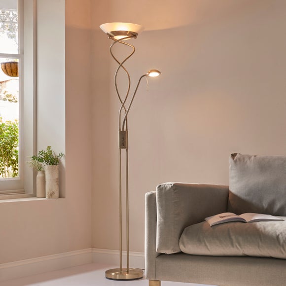 Vogue Lukas Uplighter Mother & Child Metal Floor Lamp, product image 1