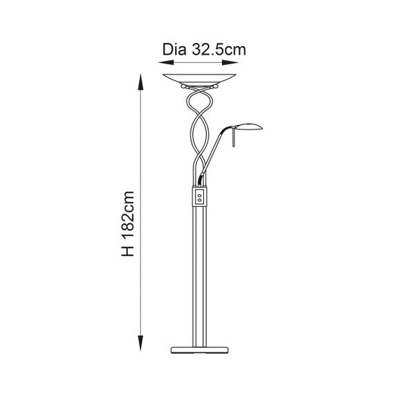 Vogue Lukas Uplighter Mother & Child Metal Floor Lamp, product image 10