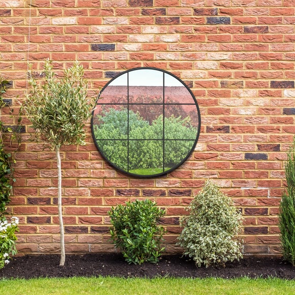 Circulus Round Window Indoor Outdoor Wall Mirror, product image 2