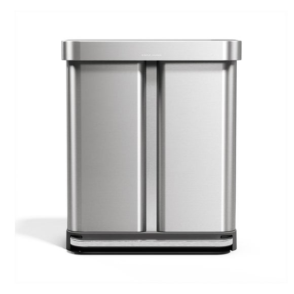 Simplehuman 58L Recycling Rectangular Pedal Bin with Lid