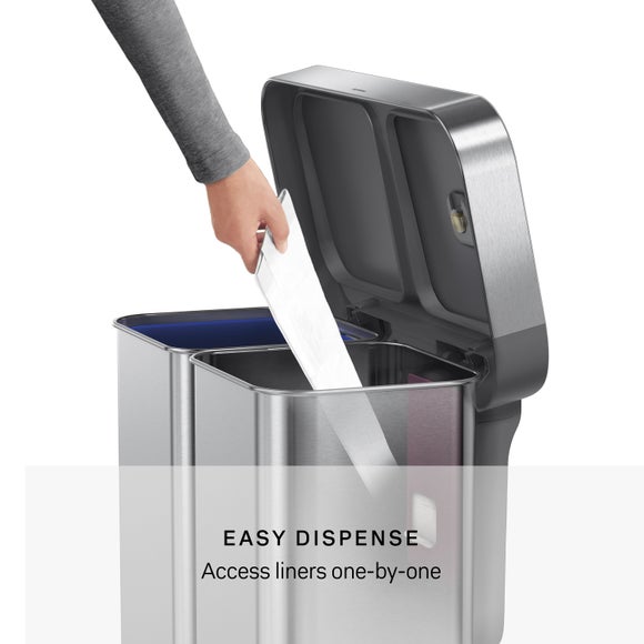 Simplehuman 58L Recycling Rectangular Pedal Bin with Lid