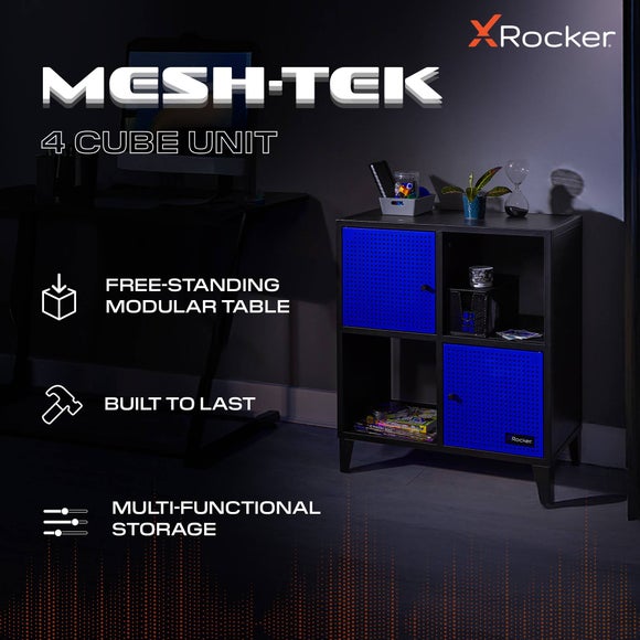 X Rocker Mesh Tek 4 Cube Storage Unit