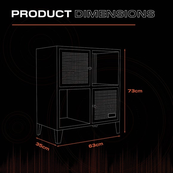 X Rocker Mesh Tek 4 Cube Storage Unit