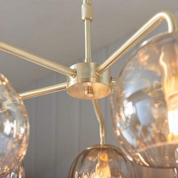 Return - Vogue Arkoma Glass 5 Light Chandelier