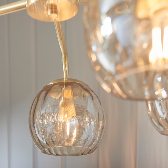 Return - Vogue Arkoma Glass 5 Light Chandelier