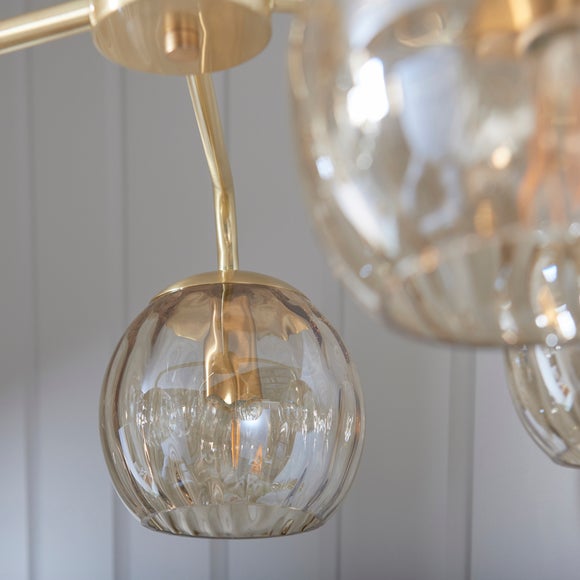 Return - Vogue Arkoma Glass 5 Light Chandelier
