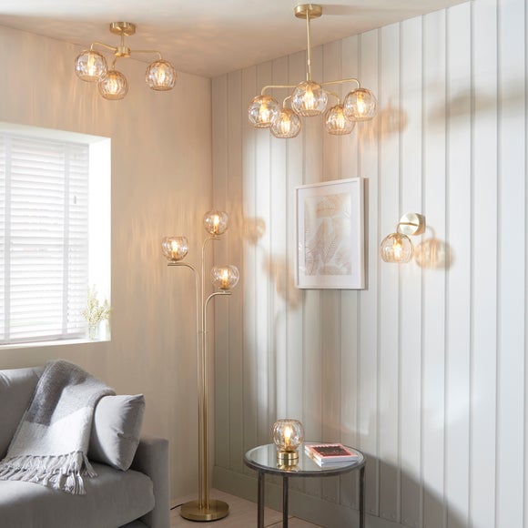 Return - Vogue Arkoma Glass 5 Light Chandelier