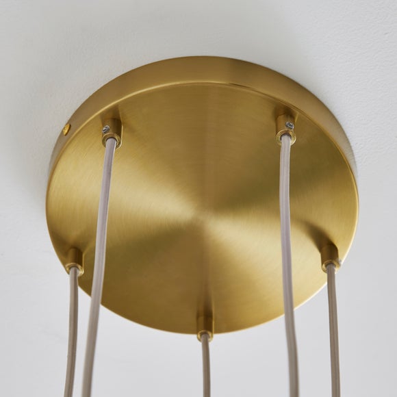 Silas Embossed 5 Light Adjustable Cluster Ceiling Light