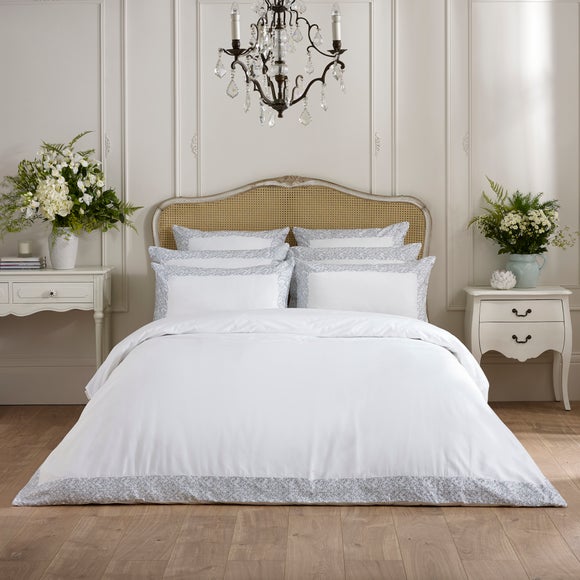 Dorma Elmley Embroidered 100% Cotton Sateen Duvet Cover & Pillowcase Set, product image 43