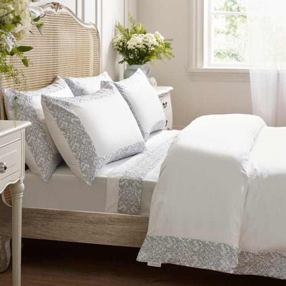 Dorma Elmley Embroidered 100% Cotton Sateen Duvet Cover & Pillowcase Set, product image 42