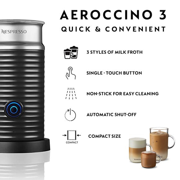 Nespresso Vertuo Next Coffee Machine with Aeroccino Milk Frother, product image 3